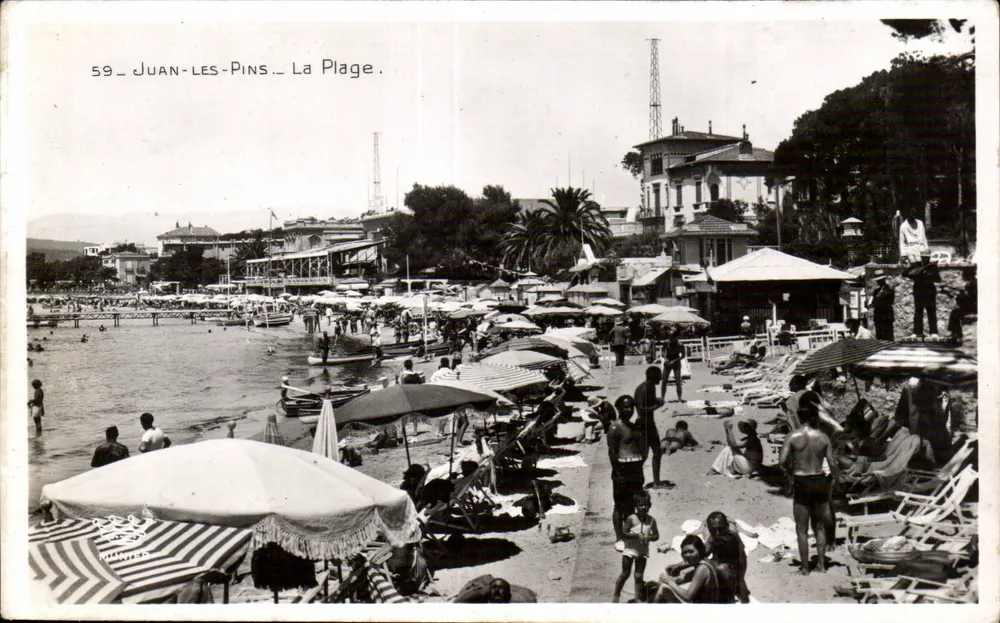Juan-les-Pins — A Praia — Éditions d'Art Munier, Nice - Frente