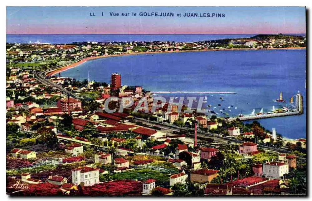 Ansicht des Golfs von Juan und Juan-les-Pins — LL 1 — Verlag Adia - Vorderseite