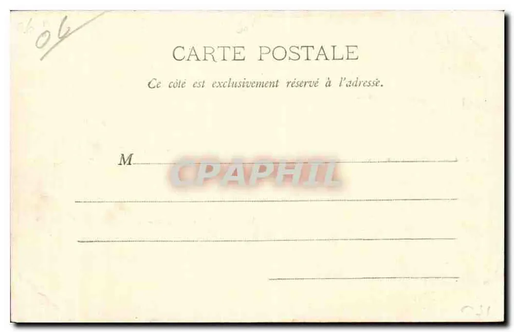 Cannes - Boulevard de la Croisette — vista do porto e das montanhas — P.L.M. n° 39 - Verso