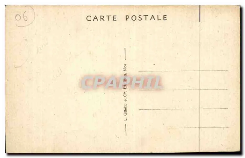 Cannes — A animação na praia — L. Gilletto e Cie, Ed. Fot. Nice, n°475 - Verso