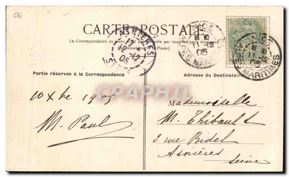 NICE — Promenade des Anglais — Wetterkiosk — RCP phot. Sammlung - Rückseite