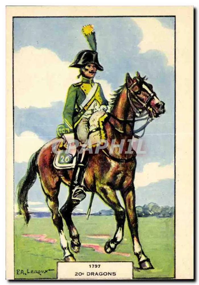 Soldat der 20. Dragoons — 1797 — P.A. Lengoux - Vorderseite