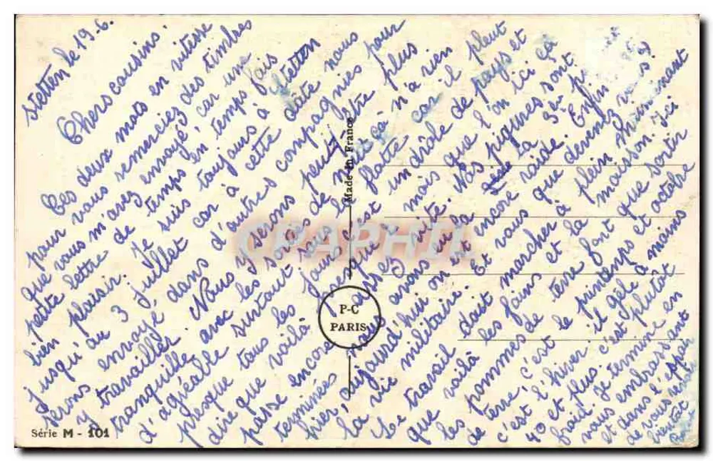 Soldat und Frau im Wald — V. Spahn — Serie M-401 - Rückseite