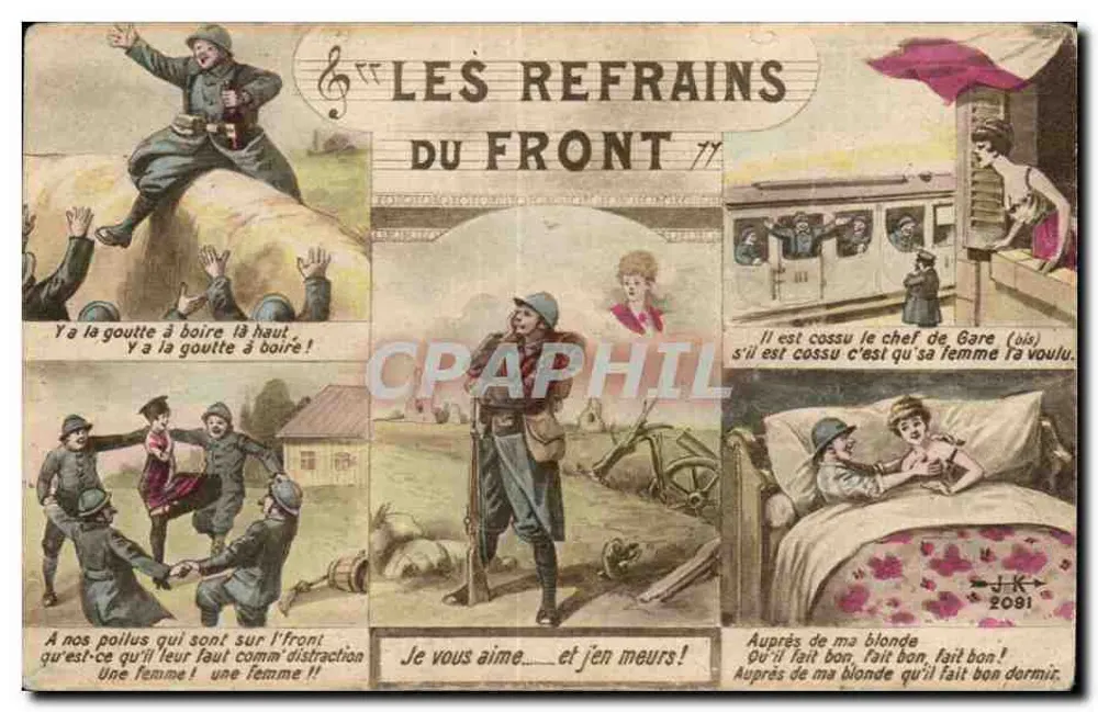 Die Refrains des Fronts — A. H. Katz Ruell, n°2091 - Vorderseite