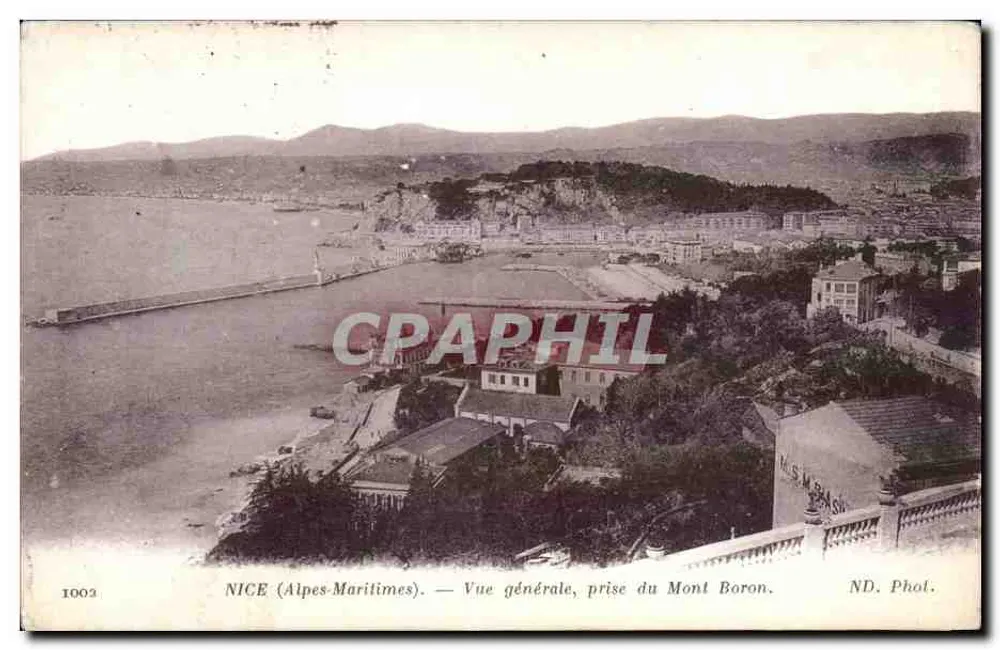 NICE (Alpes-Maritimes) — Vista geral, tirada do Mont Boron — ND. Fot. - Frente