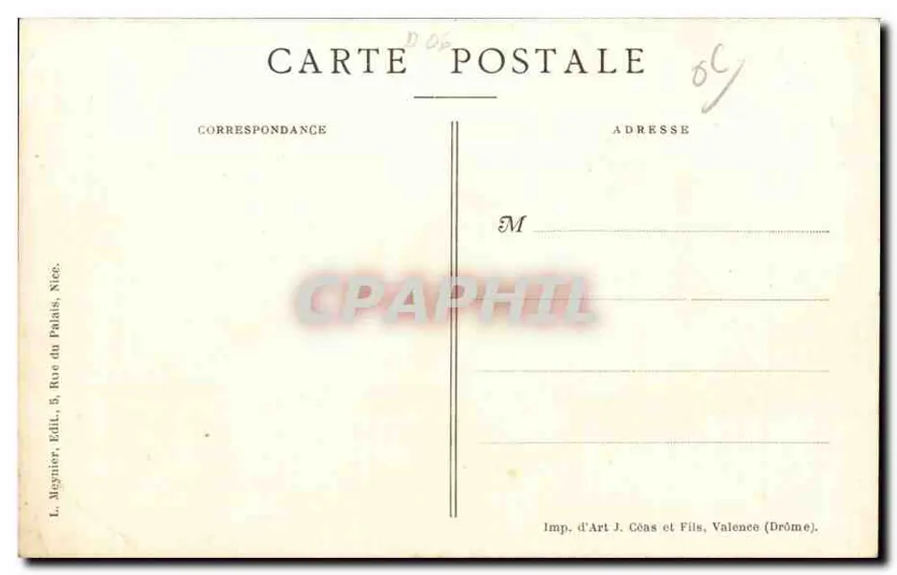 Nice — Arênes de Cimiez — L. Meynier, Editor, Nice - Verso