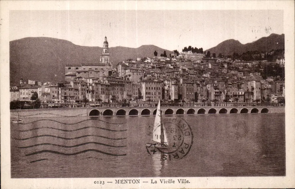 Menton — A Velha Cidade — editor desconhecido, número de série 0123 - Frente