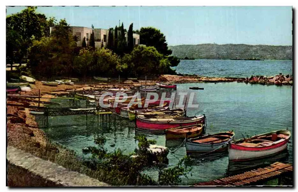 O Cap-d'Antibes — A villa « Aujourd'hui » e o charmoso pequeno porto — editor não visível - Frente