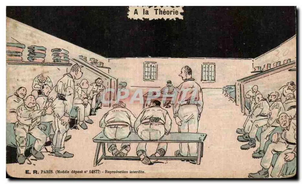 Theorieunterricht — Gefängnis — E. R., Paris (Modellnummer 14877 eingetragen) - Vorderseite