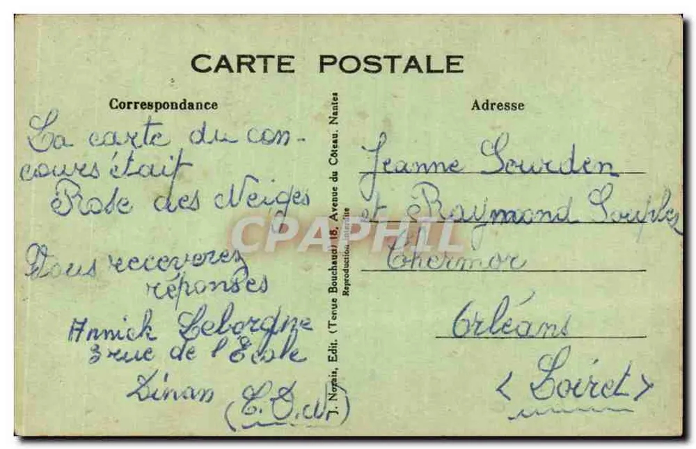 Am Wachposten — humorvoller Szenen mit Soldaten — J. Normain, Édit. (Tenue Bouchaud) n°9 - Rückseite