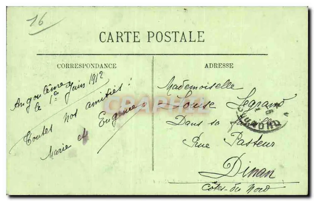 Angoulême — Em direção ao Monumento de Carnot — LL - Verso