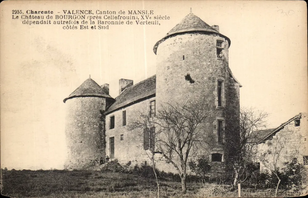 Castelo de Bourgon — Valence, Canton de Mansle — F. Braun, fot. edit. - Frente