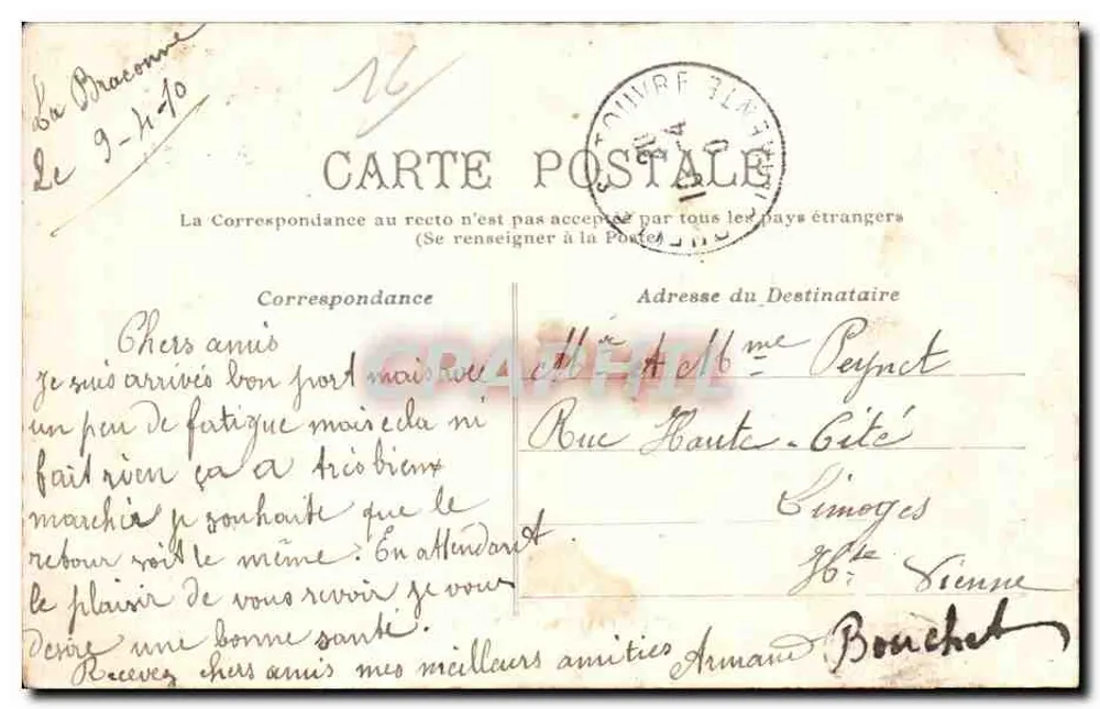 Camp de La Braconne — Die Baracken — Coll. G. B. - Rückseite