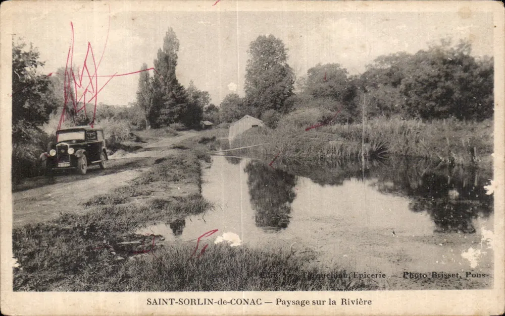 SAINT-SORLIN-de-CONAC — Ansicht des Flusses — Photo Brisset, Pons - Vorderseite