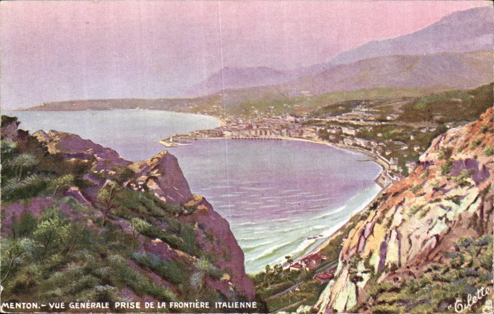 Menton — Allgemeiner Blick vom italienischen Grenzgebiet — Gillette - Vorderseite