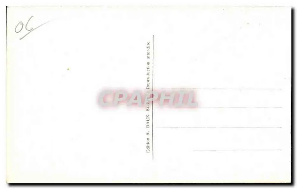 Saint-Paul (Alpes-Maritimes) — Uma rua do vilarejo — Edição A. BAUX - Verso