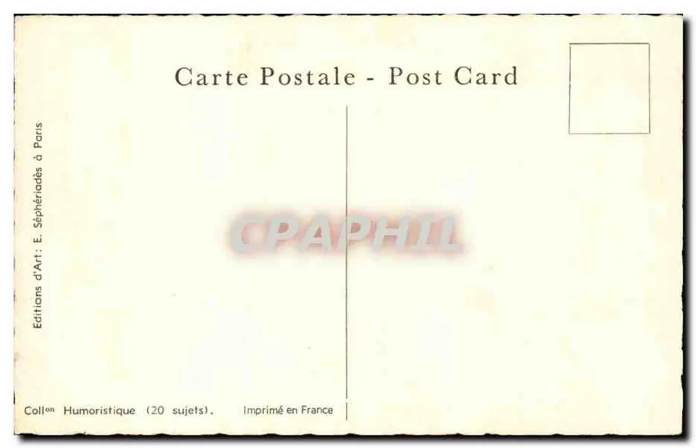Soldaten in der Sanitätsstation — Humorvolle Szene — Editions d'Art. E. Séphériades, Paris - Rückseite