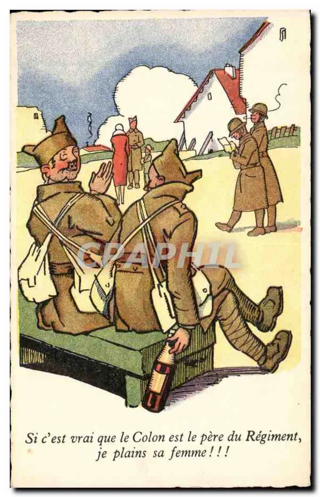 Soldaten im Gespräch — Militärischer Humor — Éditions d'Art E. Séphéradas, Paris - Vorderseite