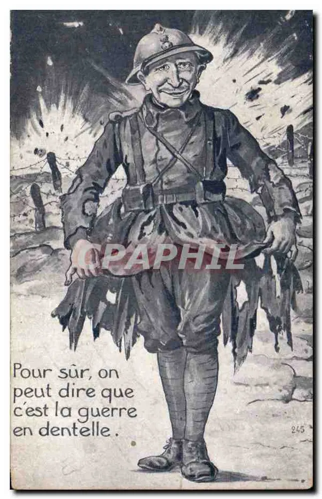 Soldat in Uniform — Kriegskarikatur — Verlag SID Paris, n° 245 - Vorderseite