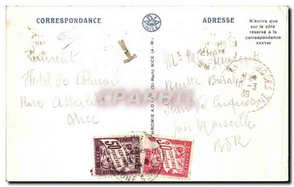 Juan-les-Pins — De Strand — Adia 71 - Achterkant