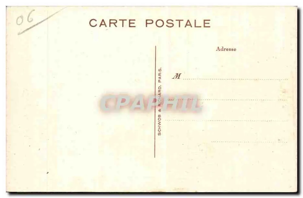 Grand Hotel Victoria — Monte-Carlo — Verlag Schwob & Richard, Paris - Rückseite