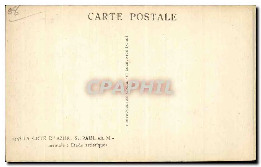 Fontaine de Saint-Paul - La Côte d'Azur — Photocouleur A.M. (Nice) - Verso