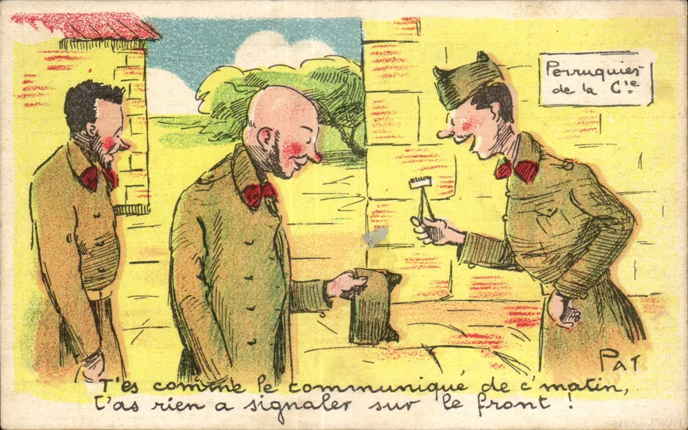 Perückenmacher der C1e — militärische Karikatur — PAT - Vorderseite