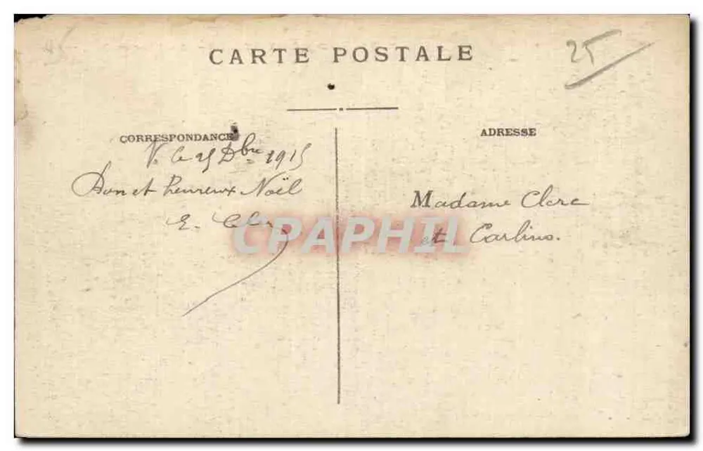 Camp de Valdahon — Chegada da Tropa — Ed. L. Gaillard-Prétre, Besançon - Verso