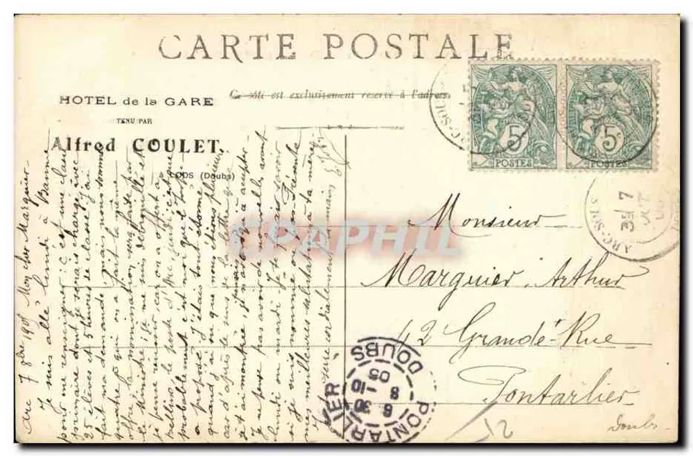 Ornans — Vallee della Loue — Vista Generale — E. Joly - Verso