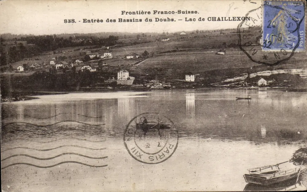 Grenze Frankreich-Schweiz — Eingang zu den Bassins du Doubs — See Chaillexon — Verlag C. L. Beaupont, Nr. 838 - Vorderseite