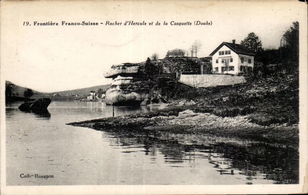 Fronteira França-Suíça — Rocher d'Hercule e da Casquette (Doubs) — Coll. Rougon - Frente
