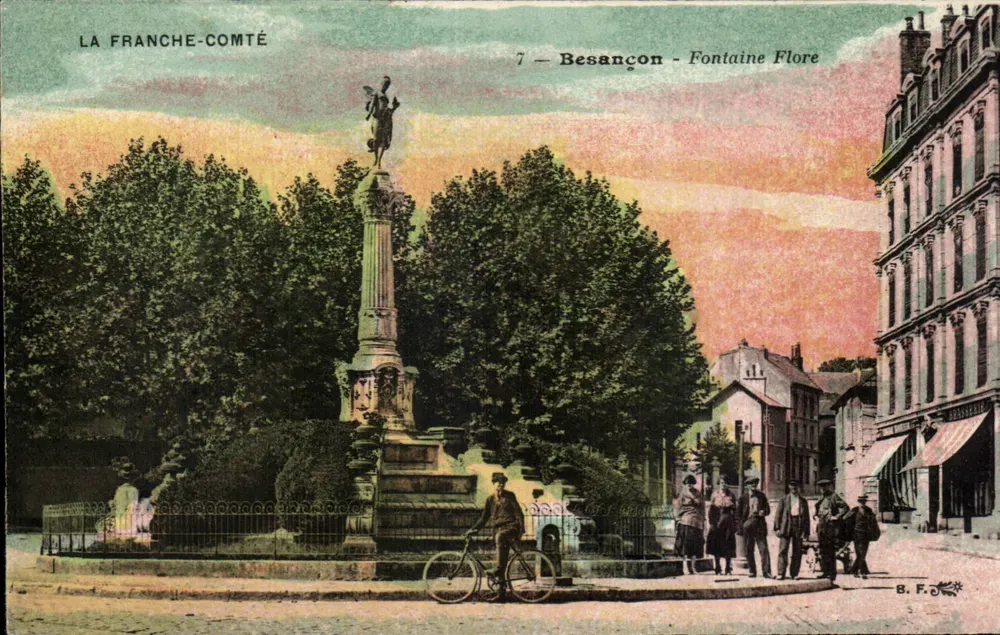 Besançon - Fontaine Flore — editor B.F. n°7 - Frente
