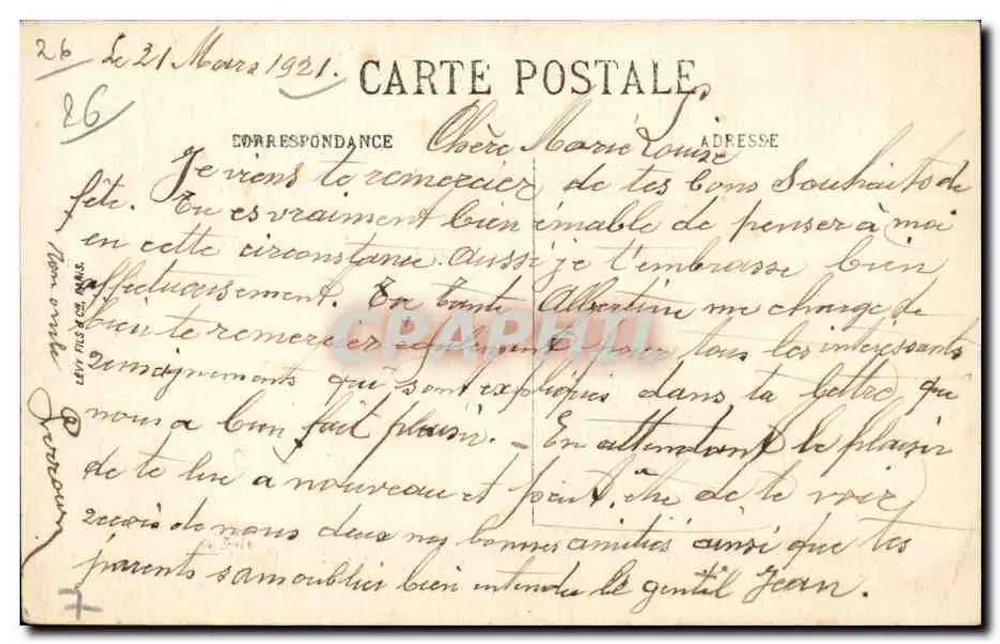 Valência — Monumento a Louis Gallet — LL. Selecta, n°70 - Verso