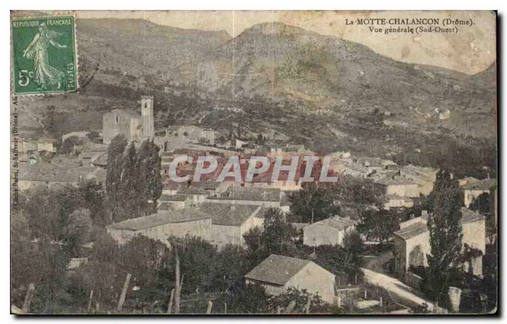 La Motte-Chalancon (Drôme) — Vista geral (Sul-Oeste) — Editor: St-Salvateur (Drôme) - Frente