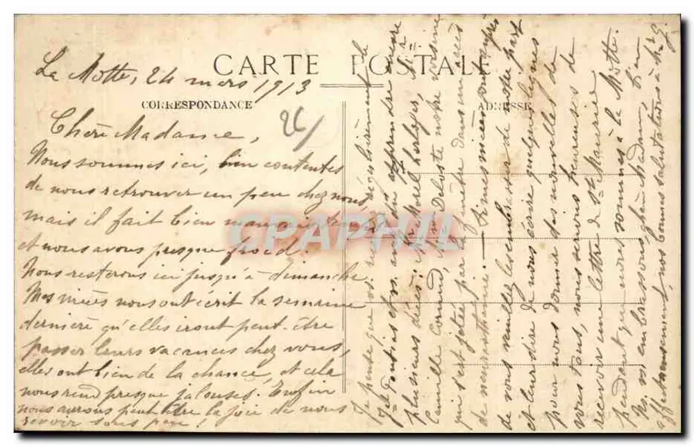 La Motte-Chalançon (Drôme) — Vista Geral, lado Sul — Edição Loubet, Châtain - Verso