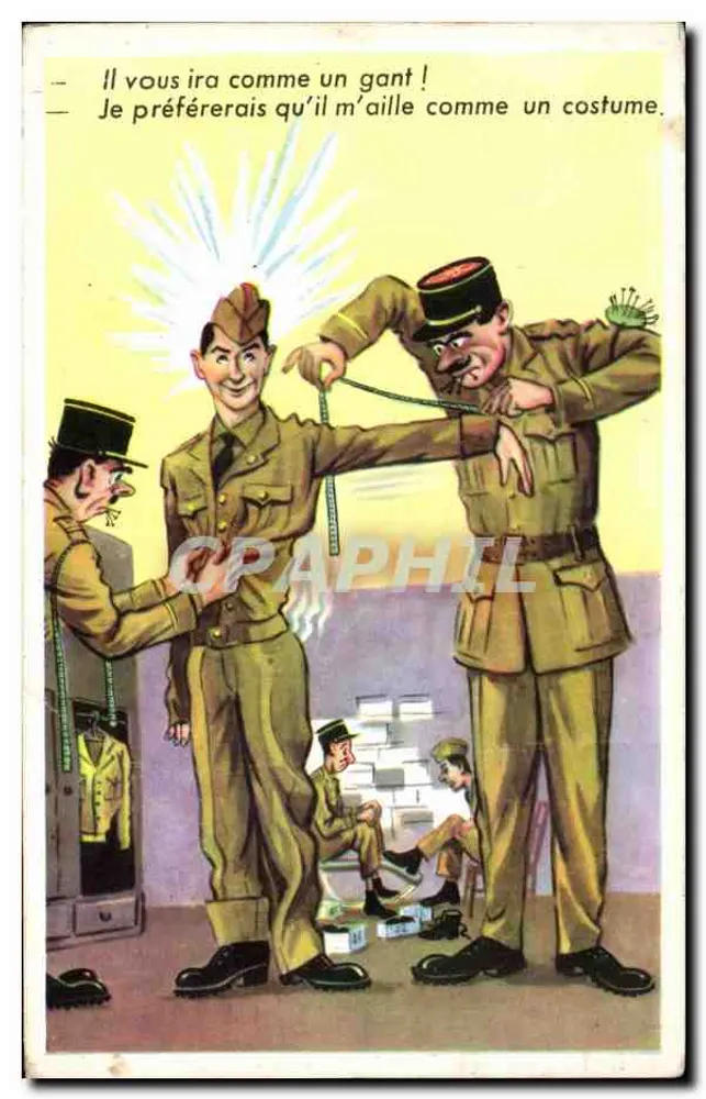 Soldaten im Uniform — Militärsatire — Phototachrom, Nr. 759 - Vorderseite