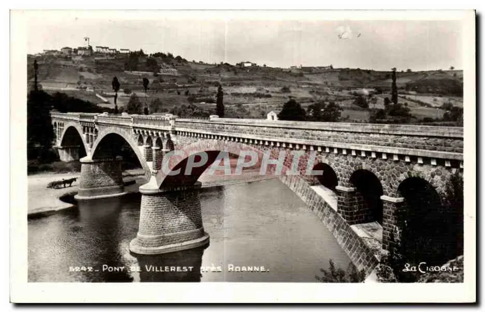 Pont de Villerey perto de Roanne — La Cigogne, n° 5842 - Frente
