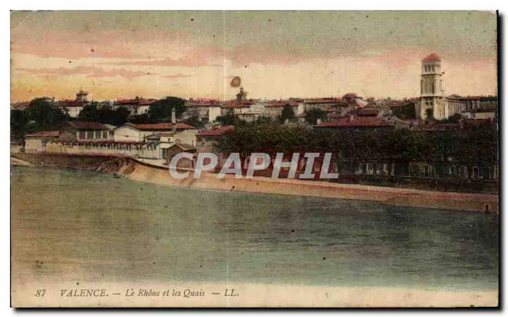 Valence — O Rio Rhône e os Cais — LL. - Frente