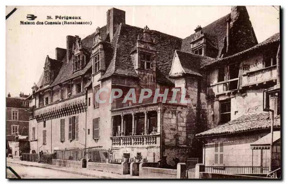 Périgueux — Casa dos Consules (Renascimento) — Editor não identificado, n° 38 - Frente