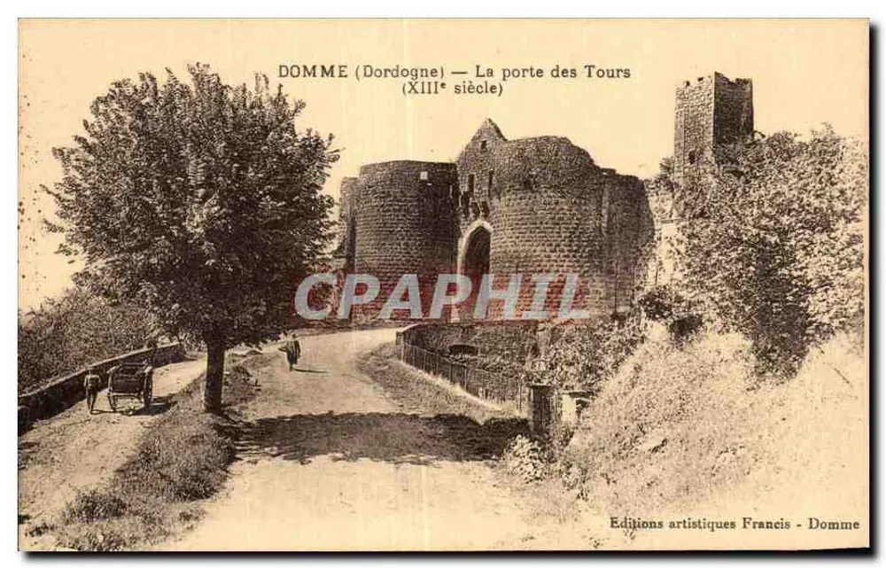 DOMME (Dordogne) — De poort van de Torren (13e eeuw) — Artistieke uitgaven Francis - Domme - Voorkant