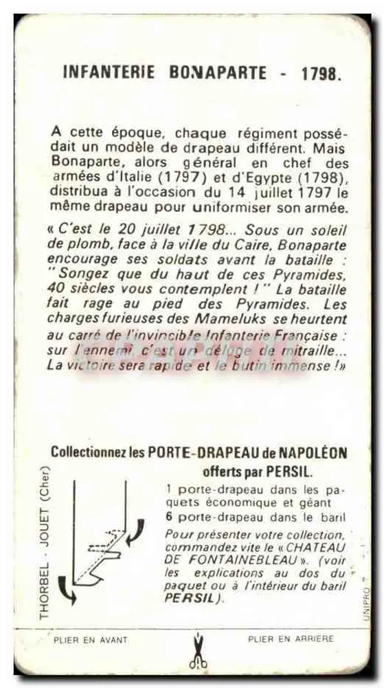 Infanterie Bonaparte — 1798 — von Persil angeboten - Rückseite