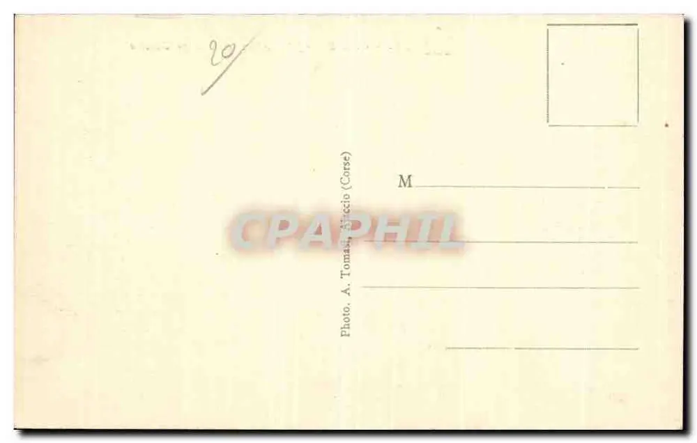 Korsika - Ajaccio und der Golf vom Flugzeug aus gesehen — n° 336 - Rückseite