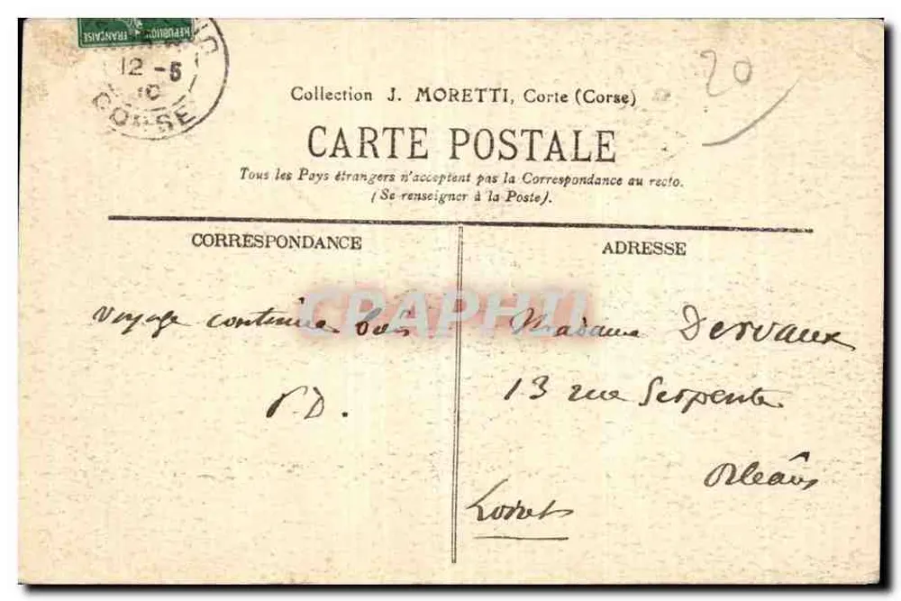 Ajaccio (Córsega) — O Square — Reprodução proibida - Verso