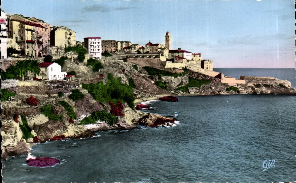 Bastia - El Barrio San José — vista costera con editor Real-Photo - Anverso