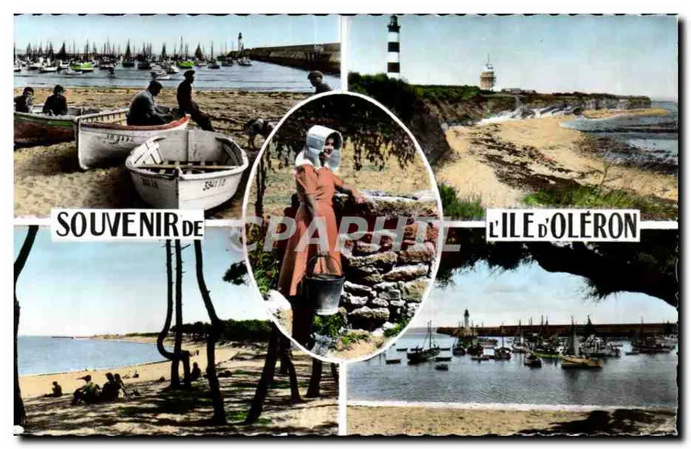 Ilha de Oléron — Lembrança da Cotinière e do farol de Chassiron — editor CPAPHTE - Frente