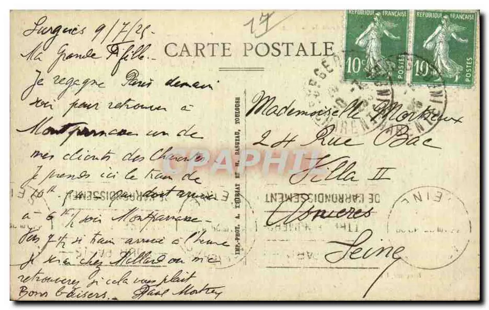 Surgères — Öffentlicher Garten — Allee der Turm — Marquette, Liba - Rückseite