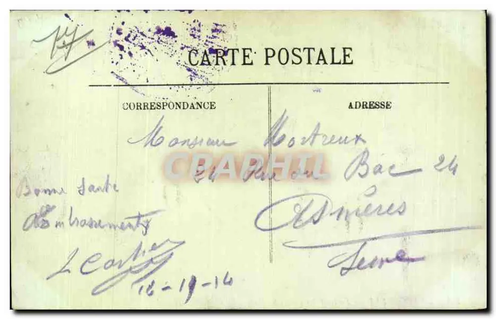 La Rochelle — Portrait der vier Sergeanten — LL. n° 238 - Rückseite