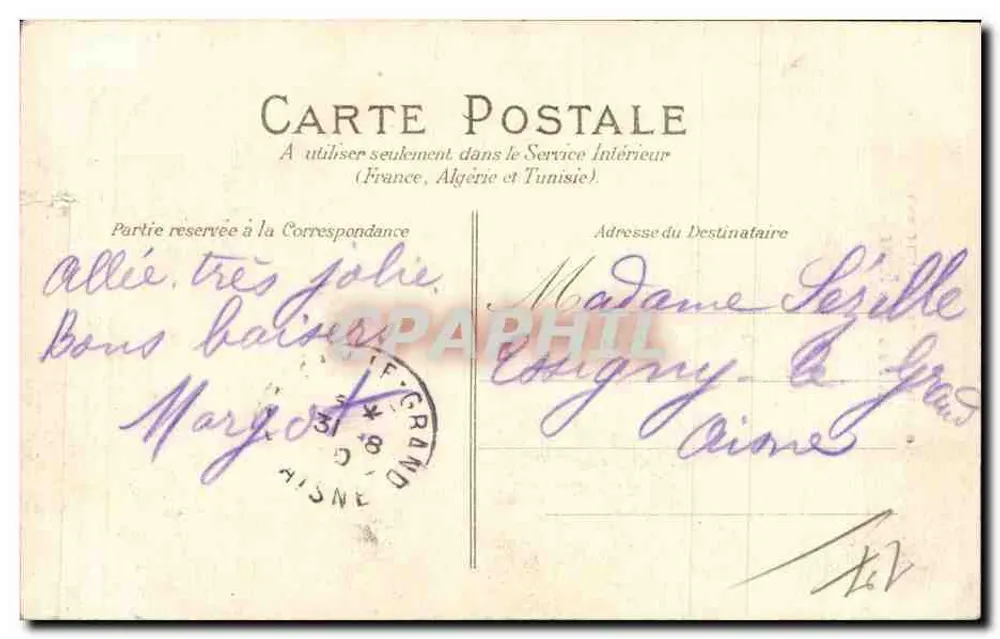 Fouras-les-Bains — Uma avenida do parque do cassino — editor F.A. n°2314 - Verso