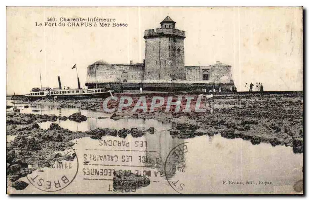 Het Fort van CHAPUS in Mér Basse — Charente-Inférieure — F. Braun, uitgever, Royan - Voorkant