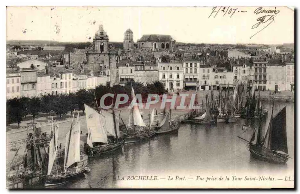 La Rochelle — Der Hafen — Aufnahme von der Tour Saint-Nicolas — LL. - Vorderseite